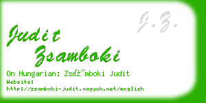 judit zsamboki business card
